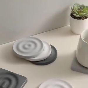Vixplorn Diatomaceous Absorbent Coasters Quick Dry Drain for Kitchen Countertop Sink Bathroom Coffee Mat