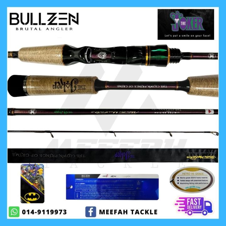 Meefah Tackle】BULLZEN - BRUTAL MONSTER JOKER 🔥PVC PIPE🔥 - Spinning  Baitcasting Fishing Rod Pancing