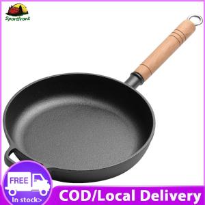 Heavy-Duty Cast Iron Mini Frying Pan 24cm Nonstick Skillet for Searing and Breakfast Cooking Durable Black Coating