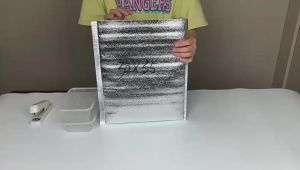 WH MIOSHOP 50Pcs/Pack Aluminum Foil Bag Food Thermal Ice Cold Warm Insulation Bag Packing Drink Storage Delivery Carrier Cooler Bag