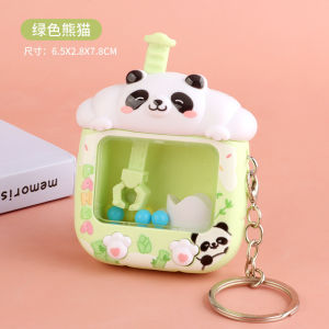 Mini Portable Fun Claw Machine Keychain Decompression Ornament Keychain Schoolbag Small Pendant Friends Gifts
