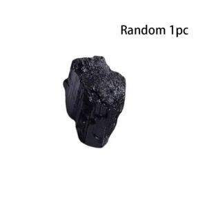 CINDYKHBKJ Natural Natural Black Tourmaline Black Stone Crafts Aromatherapy Stone Funny Handicraft Black Tourmaline Raw Stone Decoration Gift