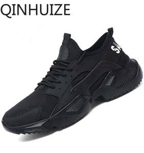 QINHUIZE Ultra-light soft bottom shoes mens summer breathable deodorant lightweight wear-resistant anti-smashing safety work site shoes steel head safety boots