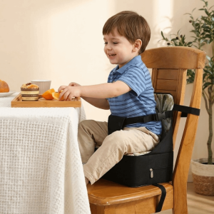 A4QUT Cartoon Printed Kids Booster Seat Mat Easy Clean Foldable Anti-Slip Booster Seat Pad Soft Adjustable Toddler Dining Chair Cushion Toddler Chair