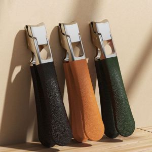 FGJHD Wide Jaw Opening Anti-Splash Nail Clipper Thick Nails Toe Stainless Nail Clipper Portable Ingrown Toenail Fingernail Cutter Household