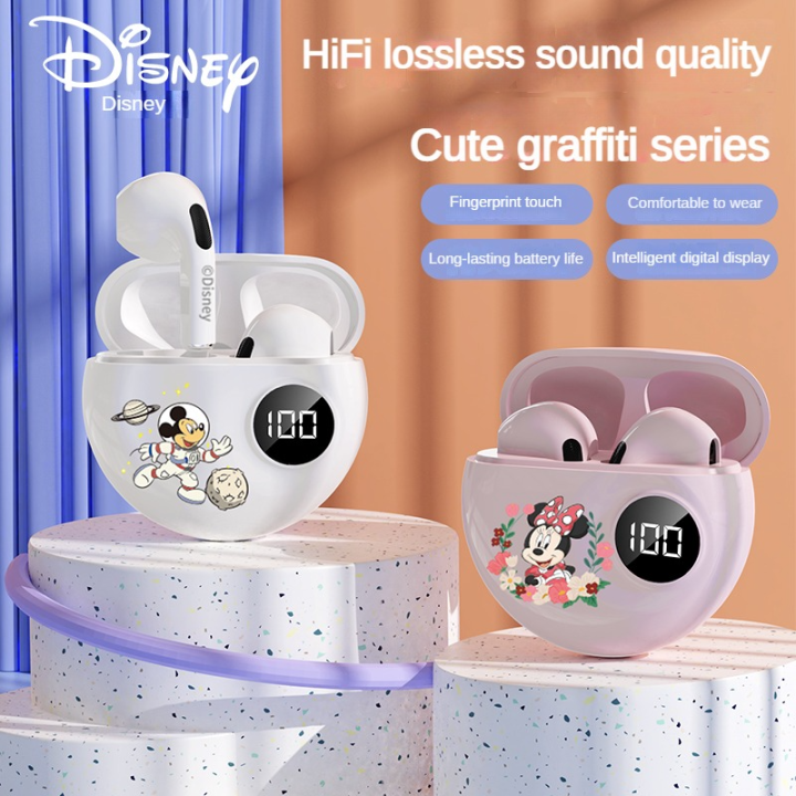 Original Disney AIR PRO6 TWS Earphone Bluetooth Headphones ENC Earbuds ...