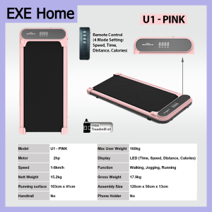 EXE Home[COD]3.5HP electric treadmilll1-14KM/H Quiet walking Pad with Key Conytrrol armrests treadmill