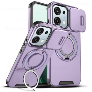 OppoA6Pro Armor Ring Bracket Phone Case for Oppo A6 A 6 Pro A6Pro OppoA6 Pro 4G 5G Phone Casing Back Cover Bumper Car Stand Holder Bracket Slide Window Camera Protect Soft TPU Edge