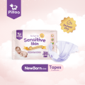 Pilloo Baby Diaper Newborn Tape | Ultra-Soft | Ultra-Thin | Egypt Calendula Extract | Dry-Fitt Technology | 3D Pearl Surface | Seamless Waistband |. 