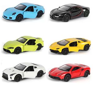 11 CM Skala 1:43 Miniatur Diecast Mobil SUPERCAR Ferrari GTR Bugatti Porsche Toyota Mainan Anak Laki-Laki Mobil Mobilan