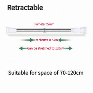 Telescopic Punch-free Shower Curtain Rod Adjustable Sampayan Rod Multi functional Stainless Steel Clothes Hanging Rod Drying Racks
