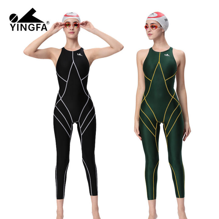 Yingfa One Piece Competition Swimwear Sharkskin Racing Swimsuit ...