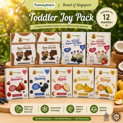 [Bundle] Yummybara Toddler Joy Pack 12M+ | Freeze Dried Fruits | Dark Chocolate | Yogurt Melts (Halal Certified)