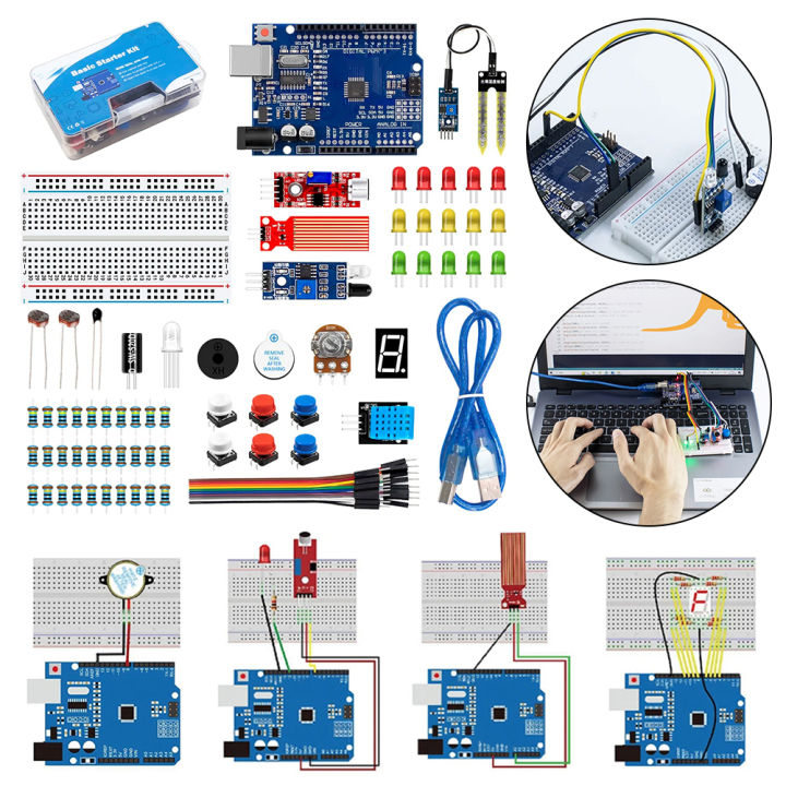 Máy tính bo mạch đơn Bộ tự làm với Breadboard cảm biến LED mô-đun kháng ...