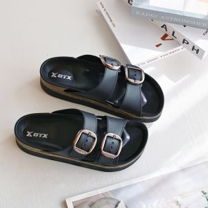 Ann.Fashion รองเท้าแตะแบบสวม สองสายเข็มขัด ปรับสายได้ พื้นหนาใส่สบาย รองเท้าแตะแฟชั่น #sy167