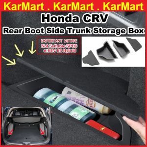 Honda CRV 2024 2025 2026 Rear Boot Side Trunk Storage Box 4 Pcs/Set Car Auto Accessories Organizer Divider Trunk Compart NOT Suitable SPEC e:HEV RS Hybrid
