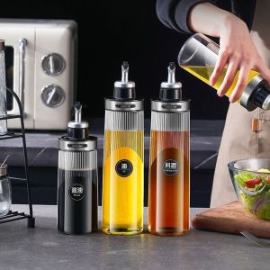 HCHC MALL Chống rò rỉ Nồi dầu ăn Bộ rót không nhỏ giọt Dung lượng lớn Bình đựng dầu ô liu Hiện đại Trong suốt Bình đựng nước tương Nước tương
