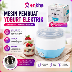 TaffHOME Mesin Pembuat Yogurt Elektrik Portable 15W Kapasitas 1L untuk Yogurt Sehat Buatan Sendiri