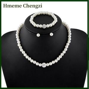 Hmeme Fashion Jewelry Sets Luxury Ball s Necklace Earrings Bracelet Sets