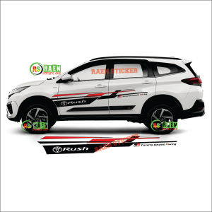 new sticker body samping rush GR sport list stripe stiker mobil toyota rush terios dll terbaru