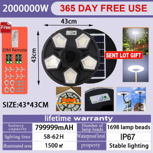 UFO solar street light outdoor waterproof IP67 1000000w LED solar light with remote