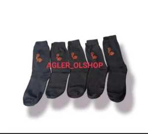 PROMO isi 3 & 6 pasang kaos kaki hitam panjang tebal pramuka ukuran anak sd/motif tunas kelapa