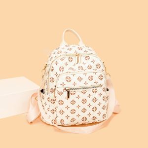 JIVIVIL Túi đeo chéo nữ bằng PU tinh tế với khóa kéo và họa tiết hoa cho mùa xuân 2025