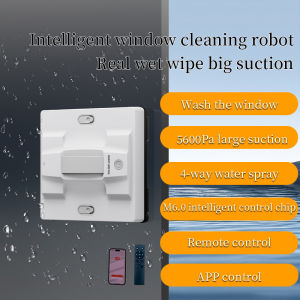 Window Cleaning Robot - Compact Design Dual Nozzles with Ultrasonic Spray 9-Stage Protection System Intelligent Path PlanningAnti-Slipping System