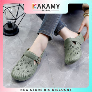 KAKAMY sandals for women slippers Soft breathable non-slip slippers Walking shoes Four colors to choose from Cute Korean style Anti slip and versatile#4.21/01