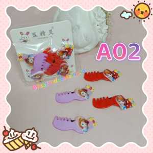 (4PCS) JEPIT RAMBUT ANAK MODEL SISIR / JEPITAN ANAK KARAKTER LUCU / KEP PONI ANAK / JEPIT RAMBUT TIPTOP TERBARU / JRS9728