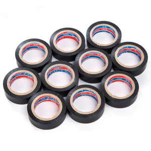 10PCS Electrical Tape Flame Retardant High Waterproof Adhesive Black Wire Tape Strong Insulating Electrical Tape PVC