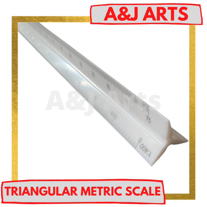 Triangular Metric Scale Toblerone Ruler 12 inch for Architecture (1:100 to 1:500) Triangular Ruler Triangle Ruler