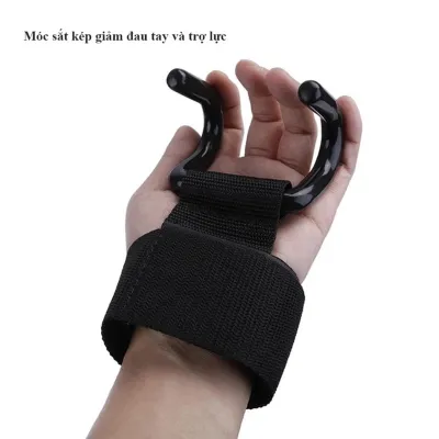 Đai móc nâng tạ chống trượt hít xà đơn Hỗ trợ cổ tay tăng lực nắm bảo vệ tay khi tập gym nặng