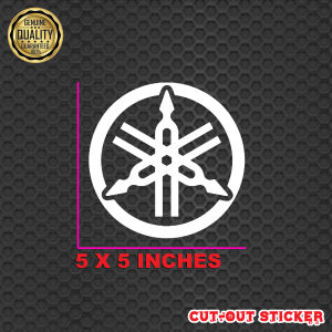 YAMAHA LOGO 5X5 INCHES CUT-OUT VINYL STICKER FOR ALL YAMAHA MOTORCYLE
