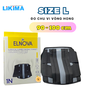 Đai Lưng Cột Sống - Đai cố định thắt lưng cột sống Elnova 1321 ( Màu đen) - LIKIMA