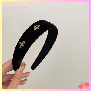 [KUNLIAN] Retro Hair Hoop Temperament Bee Wide Hair Hoop Hairbands For Women Girls French Versatile Fashion Headband Hair Accessories