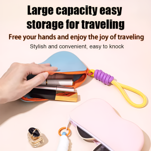 Hot-selling ins style contrast color storage bag Portable anti-pressure glasses case Silicone glasses case Sunglasses protective cover