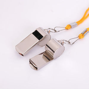 Kit Emergency Sports Referee Football Whistle Metal Lanyard Whistle