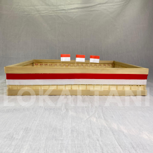 Tampah Tumpeng 17 Agustus / Anyaman Bambu Kotak / Nampan Bambu Besar