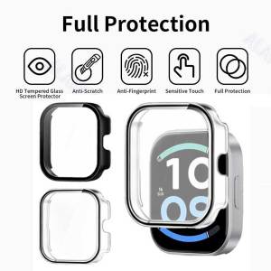 Tempered Glass + PC Protective Case for Redmi Watch 6 Active/6 Lite Smartwatch
