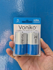 Vỉ 2 viên pin đại Voniko size D Ultra Alkalinesize 1.5V chính hãng