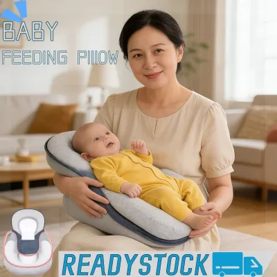Portable Newborn Baby Anti-Spitting Feeding Pillow - Detachable Belt baby wedge pillow Newborns Anti