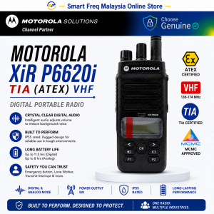 MOTOROLA WALKIE TALKIE XIR P6620i TIA VHF (MCMC SIRIM APPROVED)