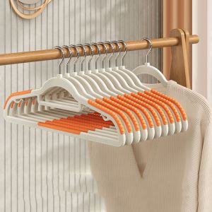 Set 10 cái Móc treo quần áo chống trượt đầu móc xoay 360 chất liệu nhựa dẻo giữ dáng fom áo chống bị hằn nhăn
