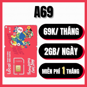 SIM 4G MOBI LOCAL GÓI SIÊU DATA A69 A79 A89 A99 A119 Tặng đến 6GB/ngày + 500 phút gọi nội mạng - Miễn phí tháng đầu từ MƯỜNG THANH ROYAL .  FREESHIP - CHƯA KÍCH HOẠT.