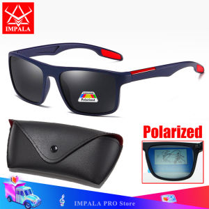 IMPALA PG1609K Polarized Sunglasses for Men Anti Glare Eyewear Block Sunshine Anti UV Outdoor Sports Sun Glasses Shatterproof Lens with Glasses Case