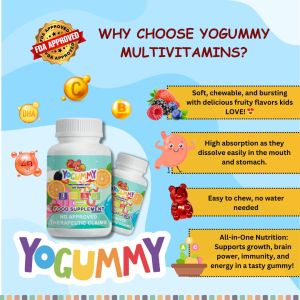 Yogummy Multivitamins With DHA brain developmentlysine zinc and CGF