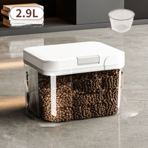 YAZHE Moisture-Proof Pet Food Storage Container Large Capacity Transparent Dog Food Sealed Barrel Multi-Purpose Flip Cover Storage Box Kitchen
