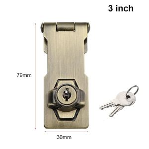 FWFHTP Office Zinc Alloy Punch-free Cupboard Keyed Hasp Lock Drawer Cabinet Door Lock