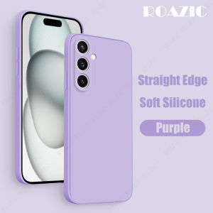 Roazic Cho Samsung Galaxy S23 Fe vỏ điện thoại Mềm Silicone lỏng Cạnh Vuông Vỏ Máy Ảnh Bìa Bảo Vệ Ốp lưng mỏng